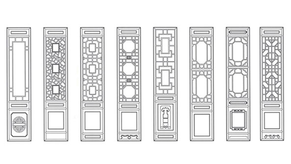 广宁喜迎门中式花格CAD设计图样式大全